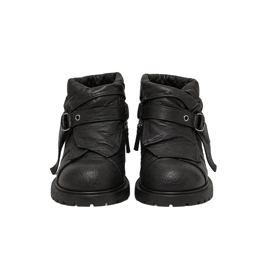 Leather Bastard Black Boots