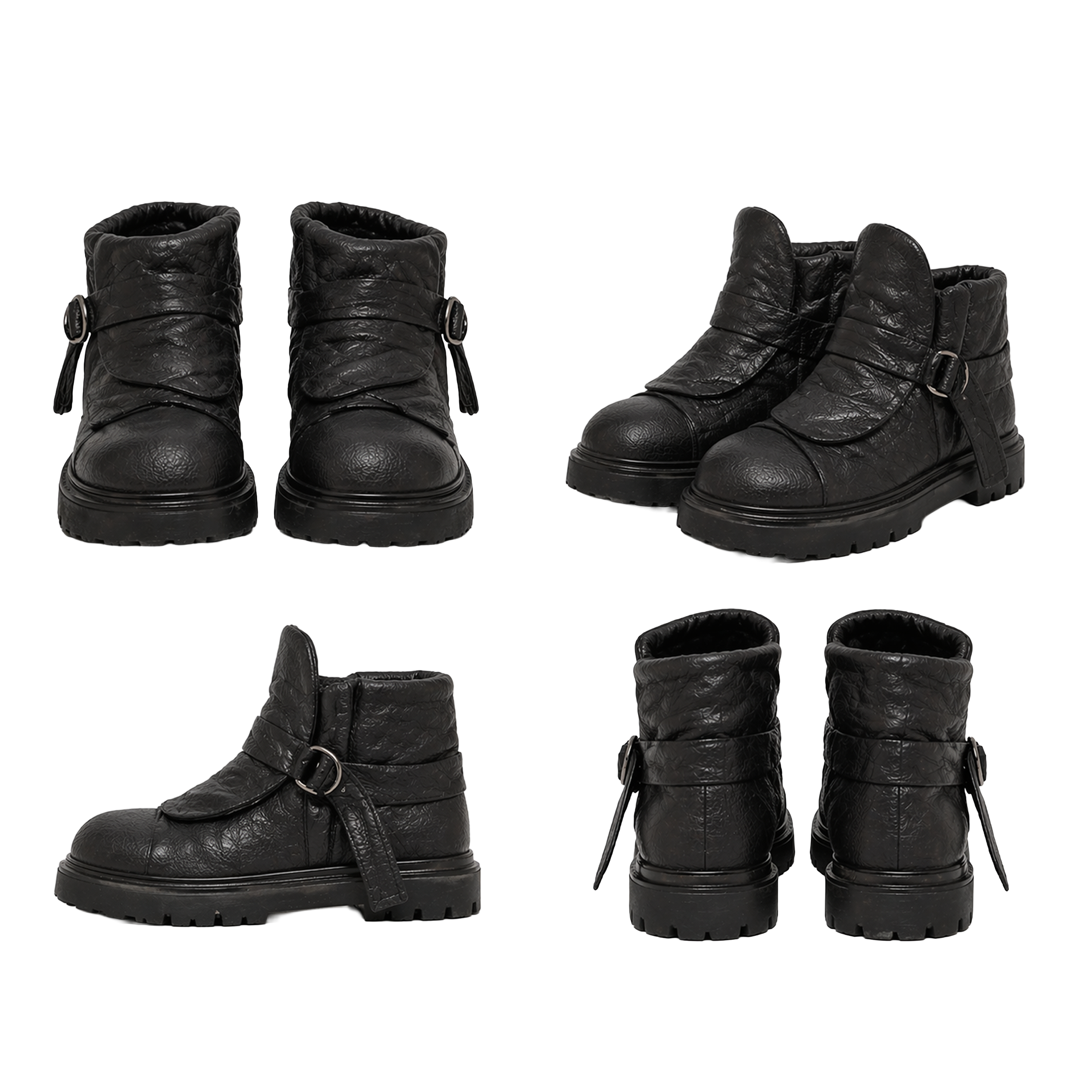 Leather Bastard Black Boots